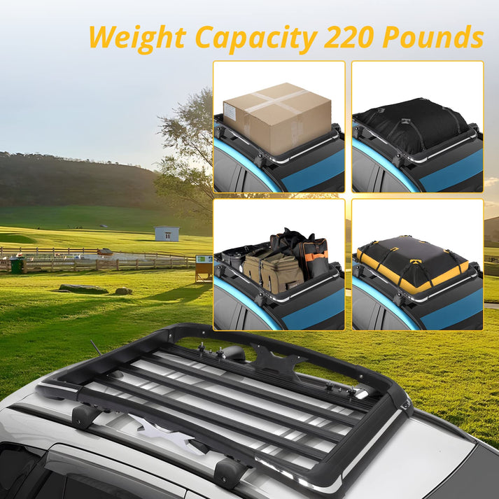 Cesta de techo compatible con SUV, vehículos familiares y pickups